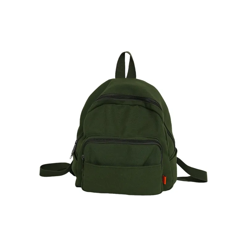 KAKAXI Canvas Backpack Unisex Black/White/Purple/Orange/Green-6