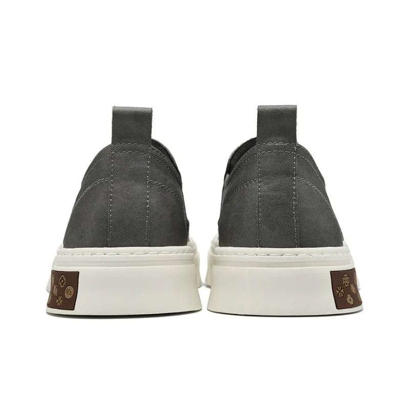 HLA Vintage Platform Slip-on Skateboard Shoes For Men Breathable And Comfortable Casual Shoes Men's-3