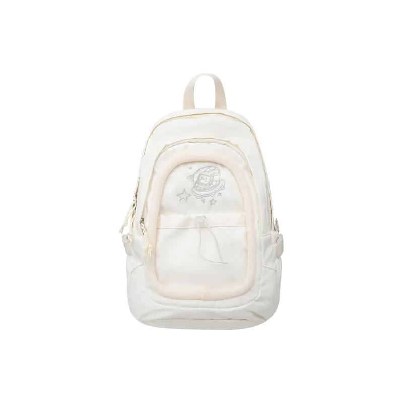 Alcohol Dragon Nylon Backpack Regular Women's White/Pink/Green/Purple-0
