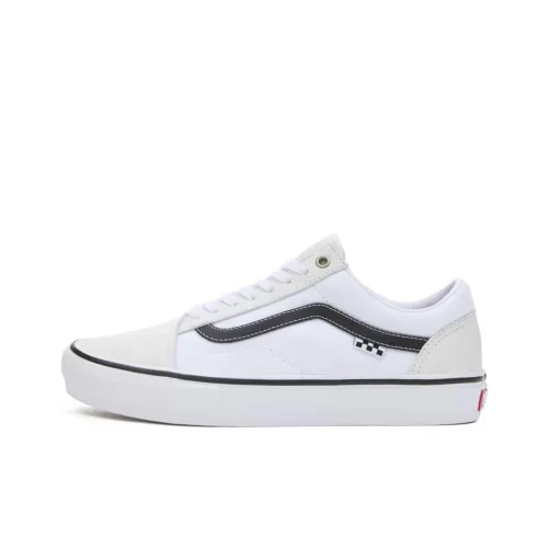 Old Skool Skate Vans 'White Black'