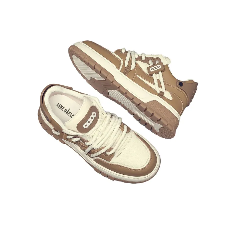 JANE HARLOW Skateboard Shoes Men's White Apricot-3