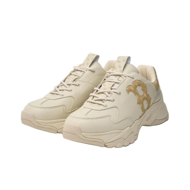 MLB Big Ball Chunky Anti Slip Wear Resistant Low Top Casual Shoes Unisex Brown-2