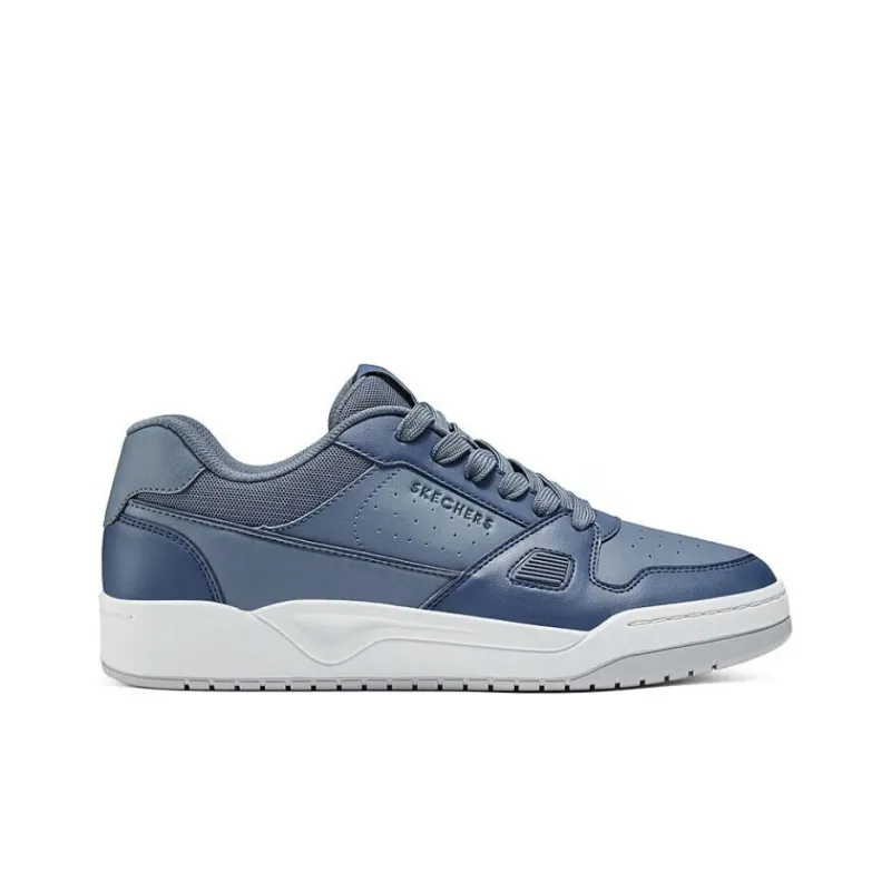 Skechers Lightweight And Breathable Low Top Skateboard Shoes Men's Marine Blue-1