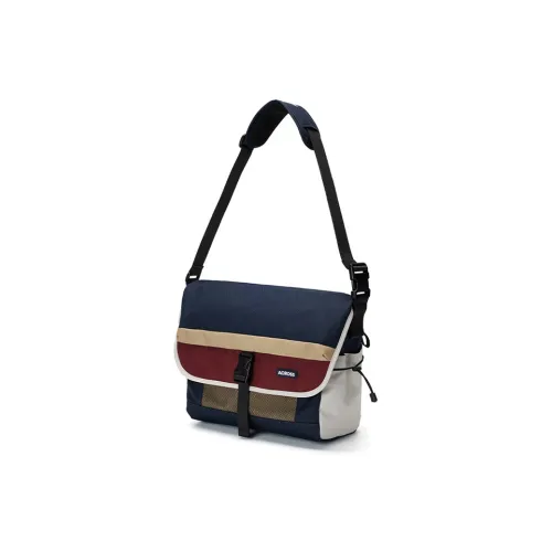 ACROSS Polyester Messenger Bag, Crossbody Bag, Shoulder Bag, Crossbody Bag Regular Men's Red Blue/Black Gray