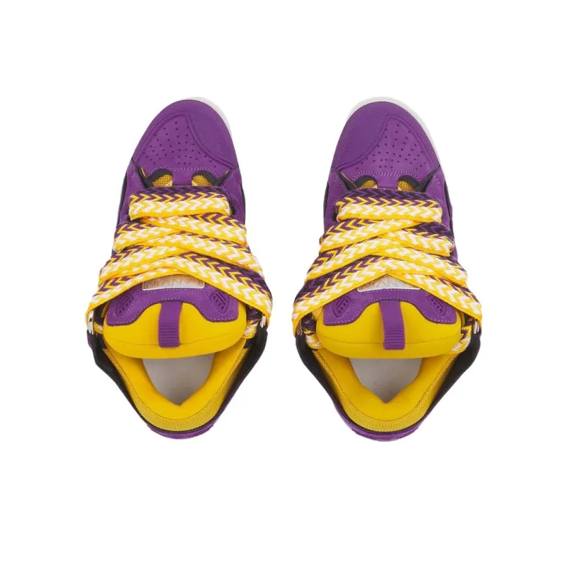 Lanvin Curb Low Top Skateboard Shoes Women's Purple-3