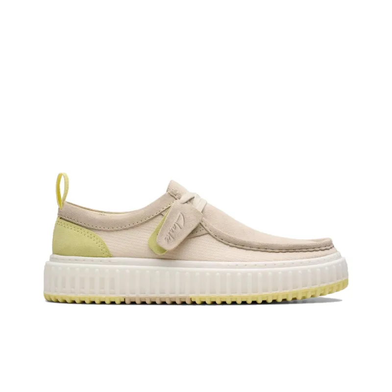 Clarks Low Top Skateboard Shoes Men's Beige Yellow-1