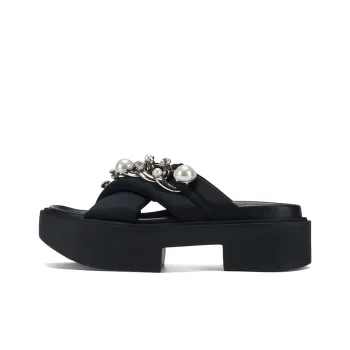 GG CC Slip Resistant Abrasion Resistant Sandals Women's Black