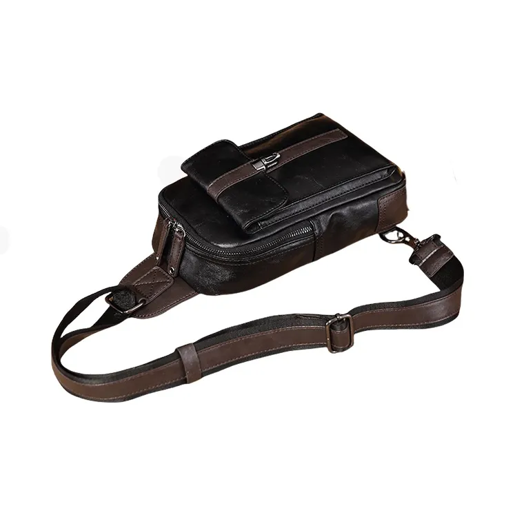 TTaG．baG PU Leather One Shoulder Handheld Crossbody Sling Bag Men's-3