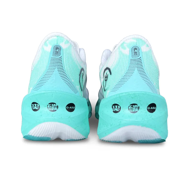 QIAODAN Flying Shadow PB4.0 Running Shoes Men Low Top Mars Green/Jordan White-4