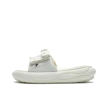 FILA FUSION ZIP UP Slip Resistant Abrasion Resistant Slide Slippers Women's White Black