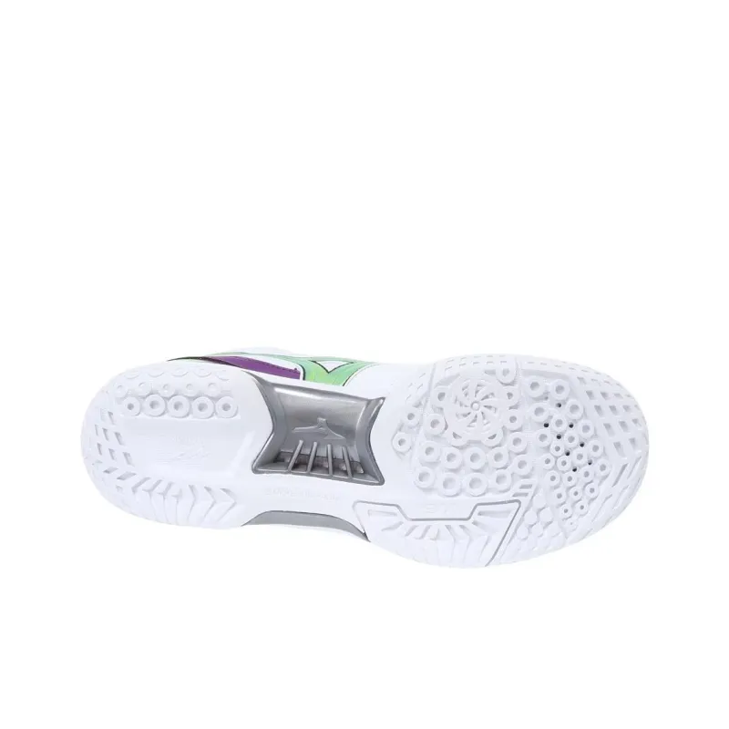 Mizuno Wave Fang Pro 'White Green Purple'-4
