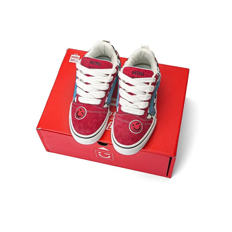 MINISO Skateboard Shoes Unisex Classic Red Blue-7