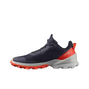SALOMON Cross Over Cushioning, Slip Resistant, And Abrasion Resistant Low Top Outdoor Shoes Blue White Red