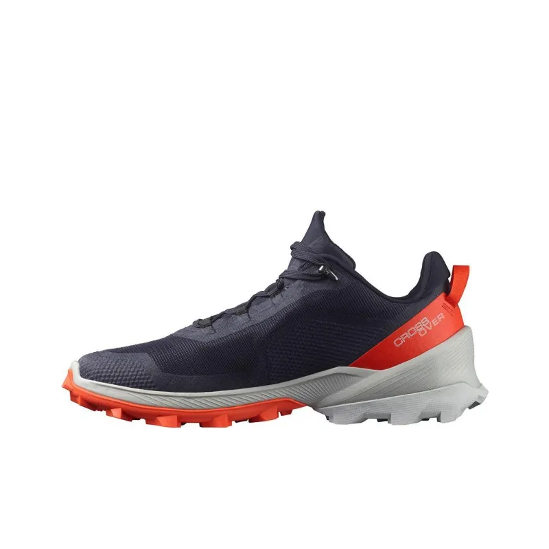 SALOMON Cross Over Cushioning, Slip Resistant, And Abrasion Resistant Low Top Outdoor Shoes Blue White Red-0