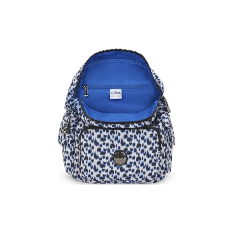 Kipling Recycled Polyester Backpack Small Size Women's Curious Leopard-3