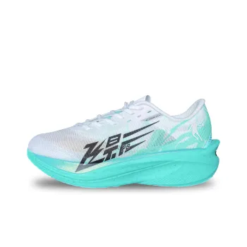 QIAODAN Flying Shadow PB4.0 Running Shoes Men Low Top Mars Green/Jordan White