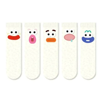 COTTON CHEESE Mid Calf Socks Unisex 5 Pack