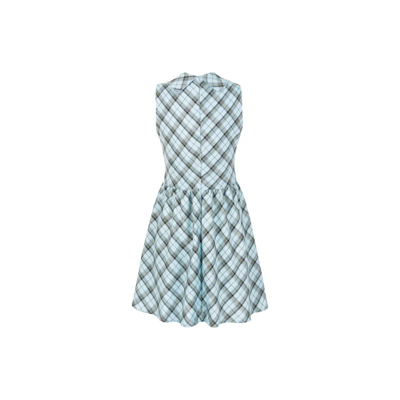 UPNANAWANG Sleeveless Dress Women's Light Blue-1