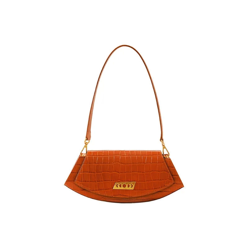 PECO Cow Leather Shoulder Bag Women's Red Brown-0