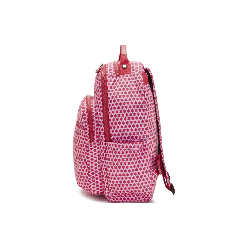 Kipling Recycled Polyester Backpack Large Size Women's Pink-2