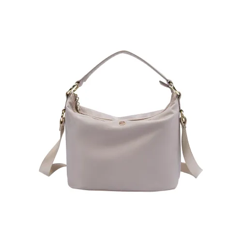 LEFF Parachute Fabric Portable Crossbody Bag, Shoulder Bag Regular Women's Mist Gray/Classic Black