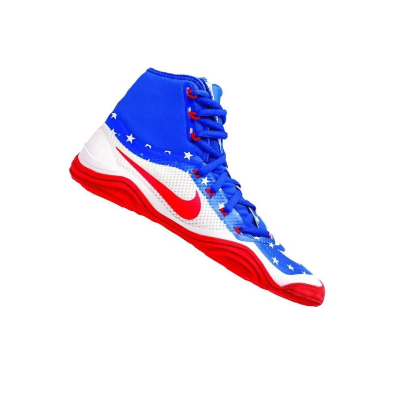 Nike Anti Slip Wear Resistant Mid Top Training Shoes Unisex Blue White Red-3