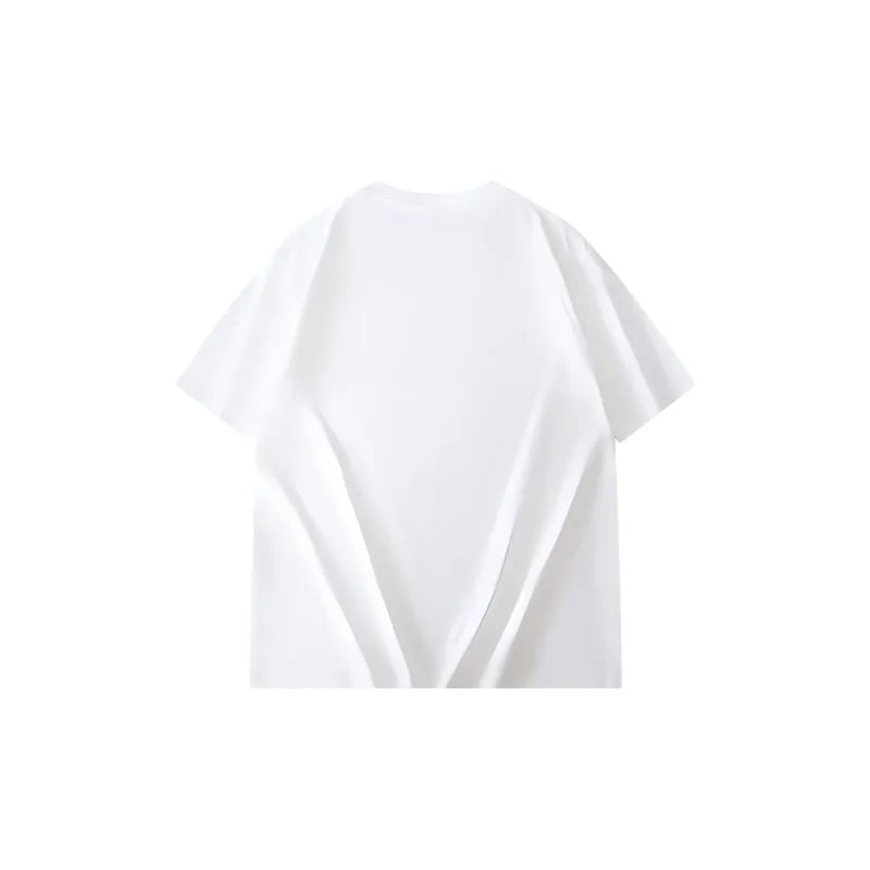 Sze Drop Shoulder Sleeve Short Sleeved T Shirts Unisex White-1