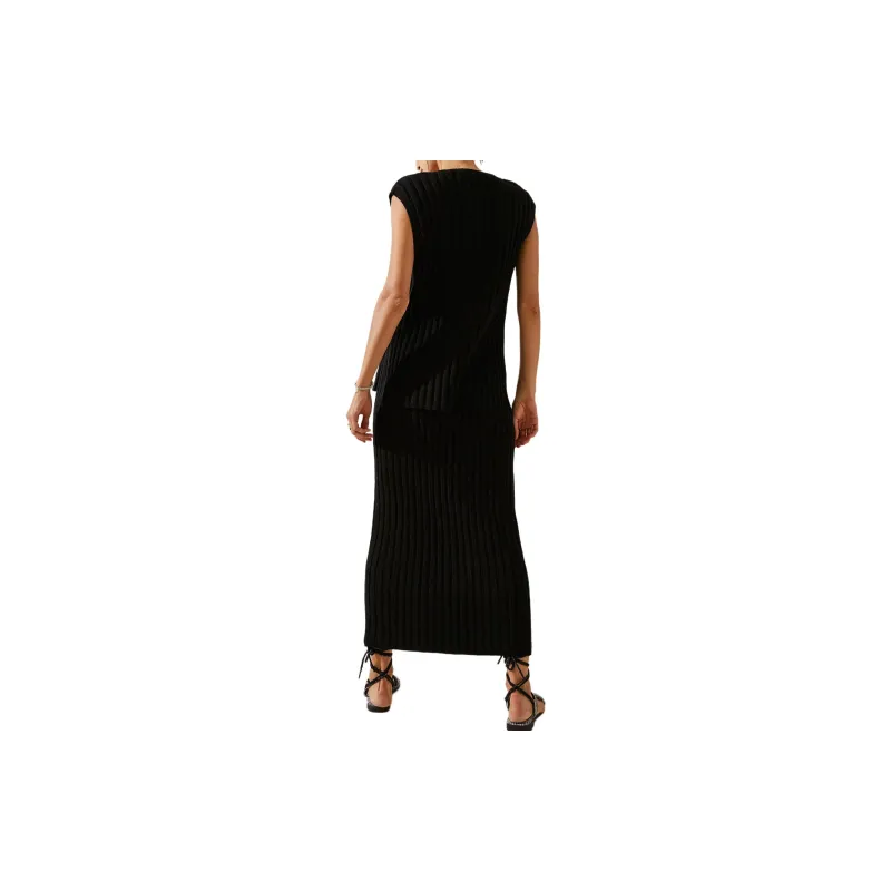 FREE PEOPLE Veda Sweater Set Skirt Set Women's BLACK/Black-1