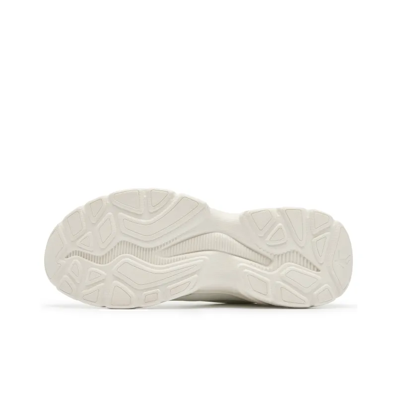 QIAODAN Height Increasing Wear Resistant Lightweight Slip Resistant Low Top Casual Shoes Men's Ivory Float Stone Color-4