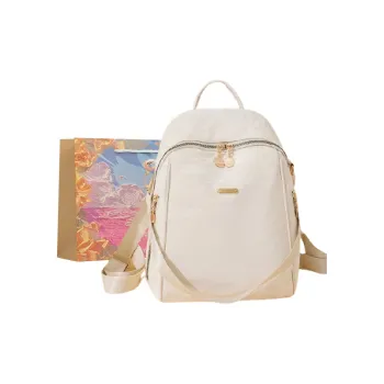BRINCH PU Backpack Women's Ecru Black Gray Blue Pink