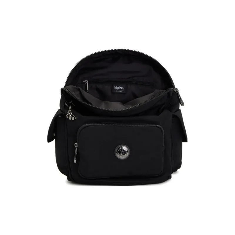 Kipling Recycled Polyamide Backpack Small Size Women's Endless Black-1