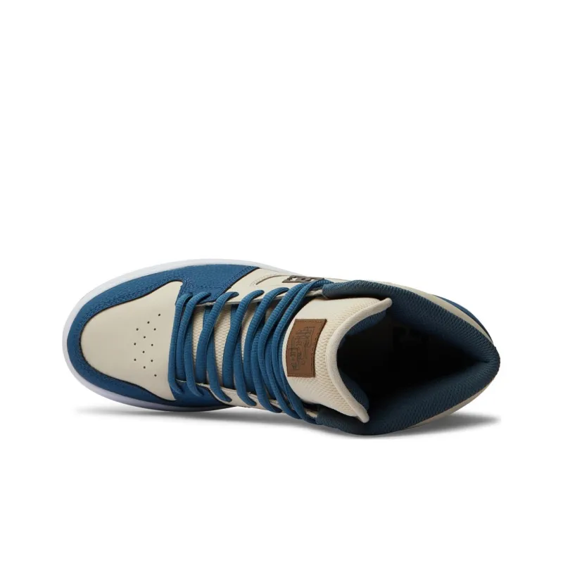 DC Shoes MANTECA 4 HI High Top Skateboard Shoes Men's Beige Blue-3