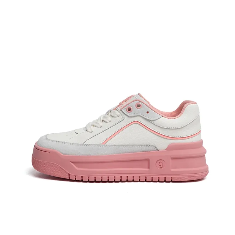 GONGJI Skateboard Shoes Women's Low Top Cherry Blossom Pink-1
