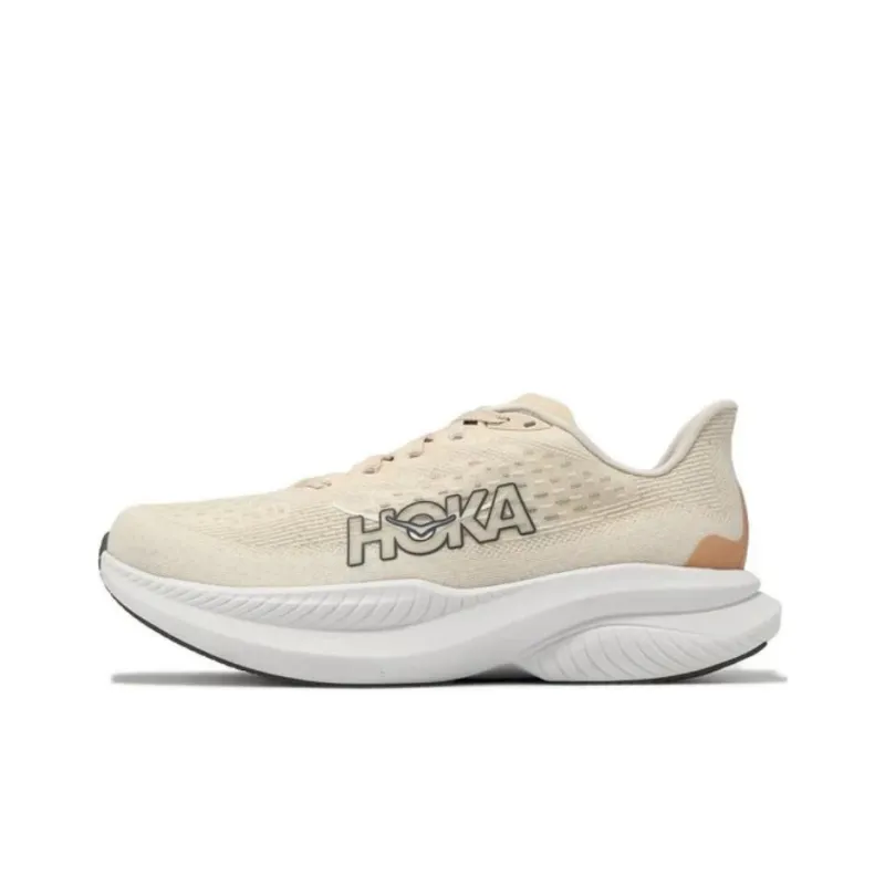 HOKA ONE ONE MACH 6 Cushioning Wear-Resistant Low-Top Running Shoes Unisex Egg Wine-0