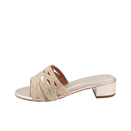 NICOLI Slide Slippers Women's Gold