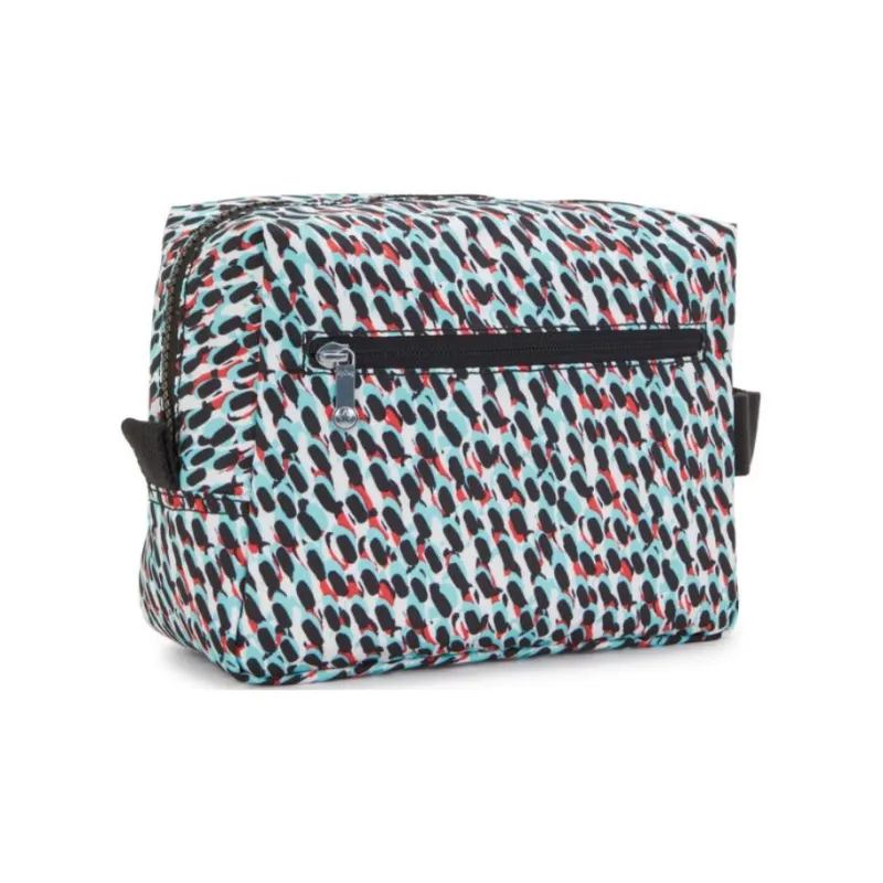 Kipling Recycled Polyester Toiletry Bag Large Size Women's Black & Multicolor-2