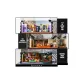 Style D Integrated Floating Apartment Design Display Case (Building Blocks Not Included)