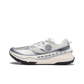 LiNing Dilu Anti Slip Wear Resistant Low Top Trail Running Running Shoes Men's Ecru Silver