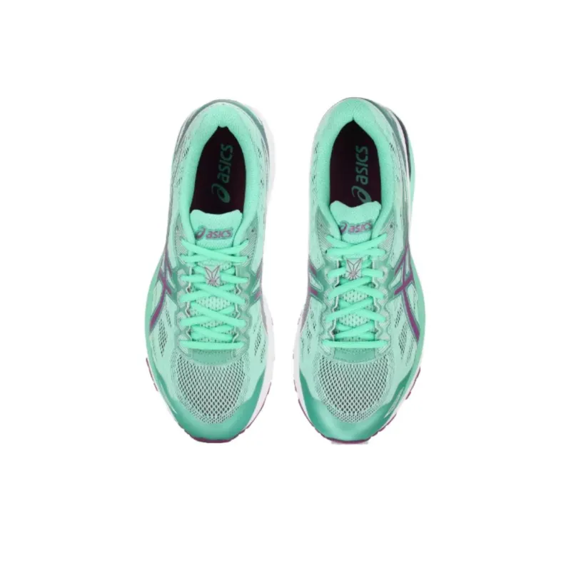 Asics GT-1000 5 Anti-Slip And Wear-Resistant Breathable Low-Top Running Shoes Women's Green Purple-2