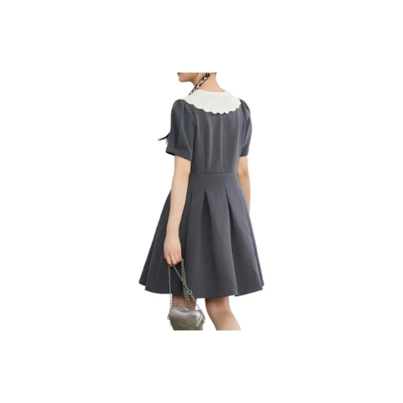 ZIHAN SS24 Short-Sleeved Dresses Women's Dark Gray-1