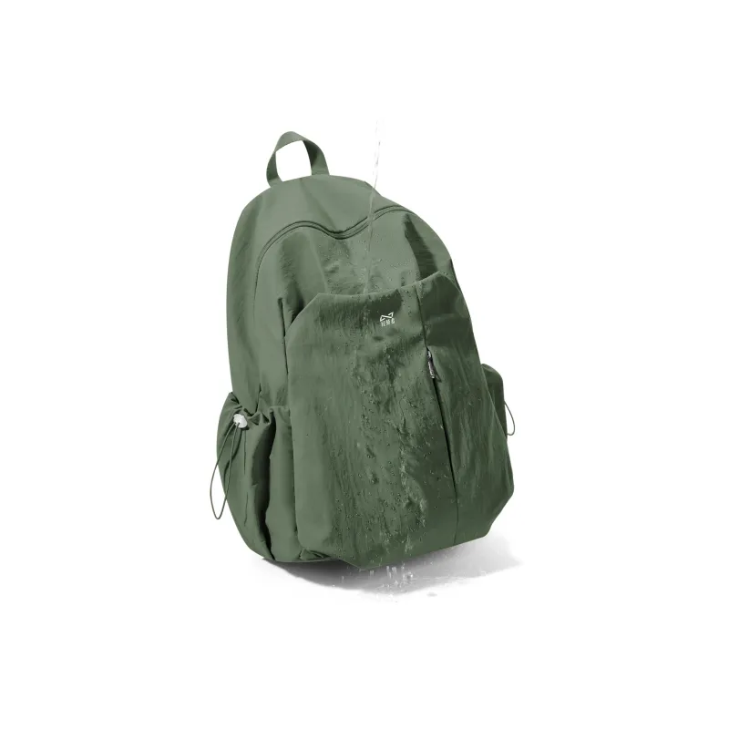 QING QI ZHE Washed Fabric Backpack Regular Unisex Multicolor-24