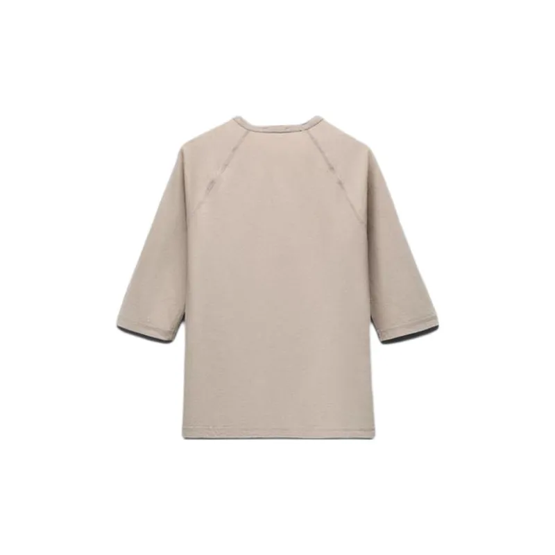 ZARA T-Shirts Women's Khaki-1