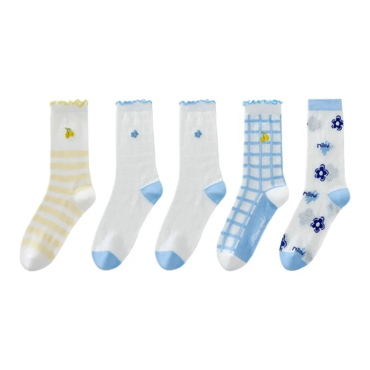 MIIOW Knee-High Socks Women's 5 Pack-1