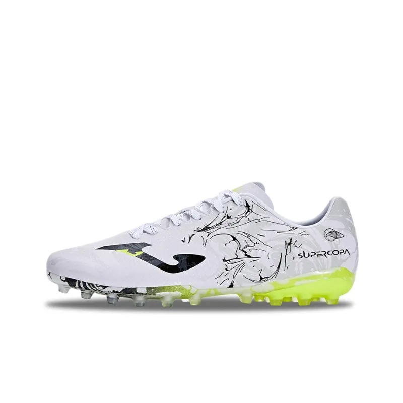 Joma AG Rubber Short Studs Anti Slip Wear Resistant Soccer Shoes Men's White Black-0