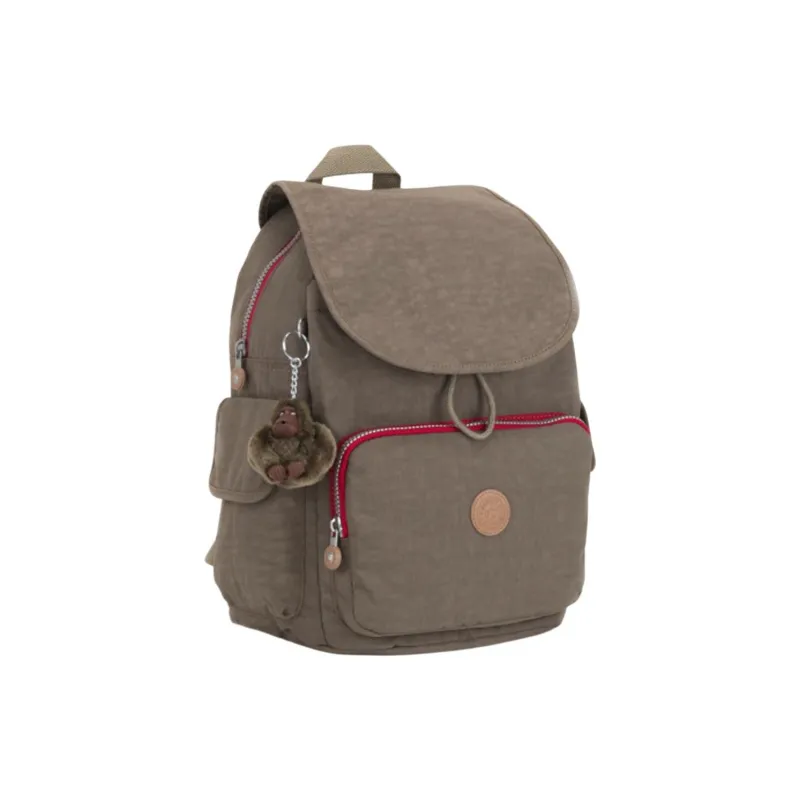 Kipling Polyamide Backpack Medium Size Women's Pure Beige Combination-1