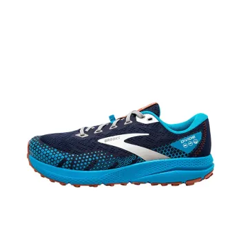 Brooks Divide Anti-Slip Wear-Resistant Low-Top Trail Running Running Shoes Men's Blue