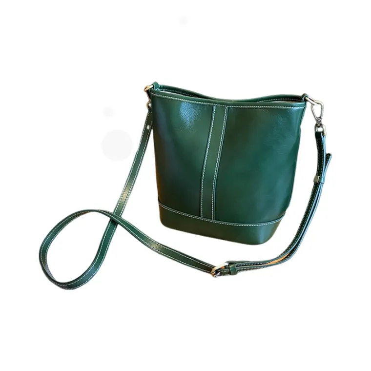TTaG．baG Vegetable Tanned Top Grain Cow Leather Bucket Bags Crossbody Bag, Shoulder Bag Women's-6