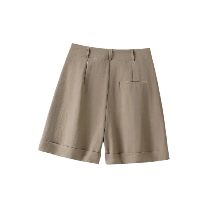 IHIMI Casual Shorts Women's Khaki-1