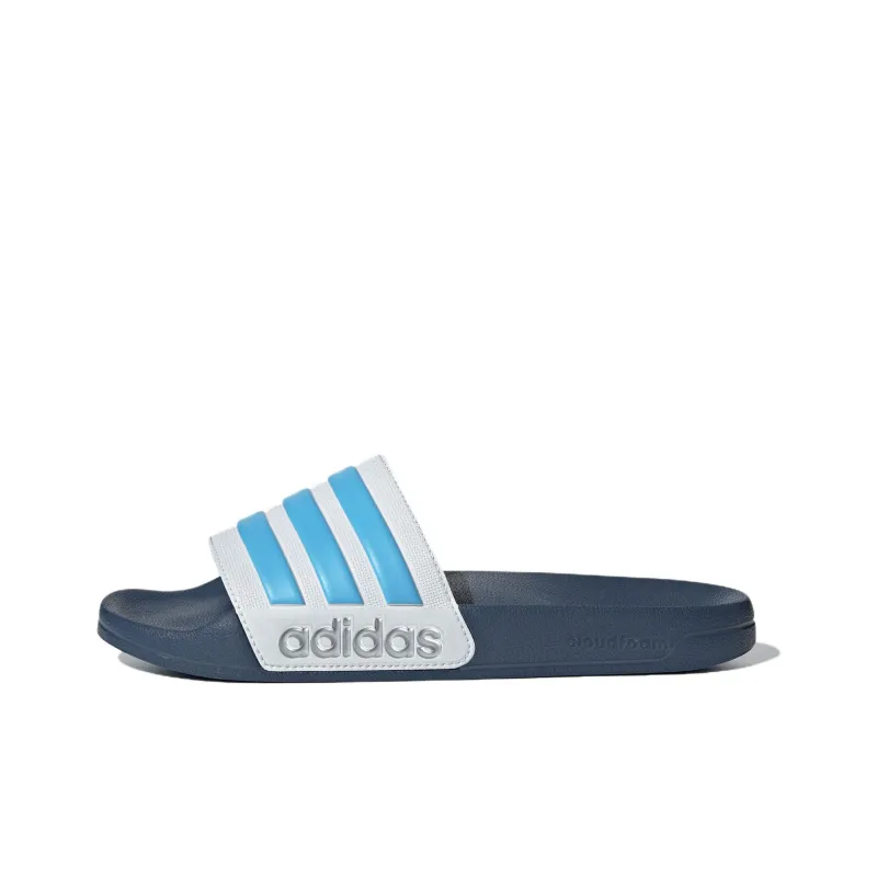 Adidas Adilette Shower Slides Crystal White Semi Blue Burst Preloved Ink-0