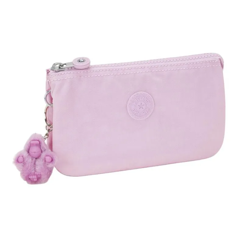 Kipling Recycled Polyamide Wallet Storage Bag, Clutch Large Size Women's Pink-1